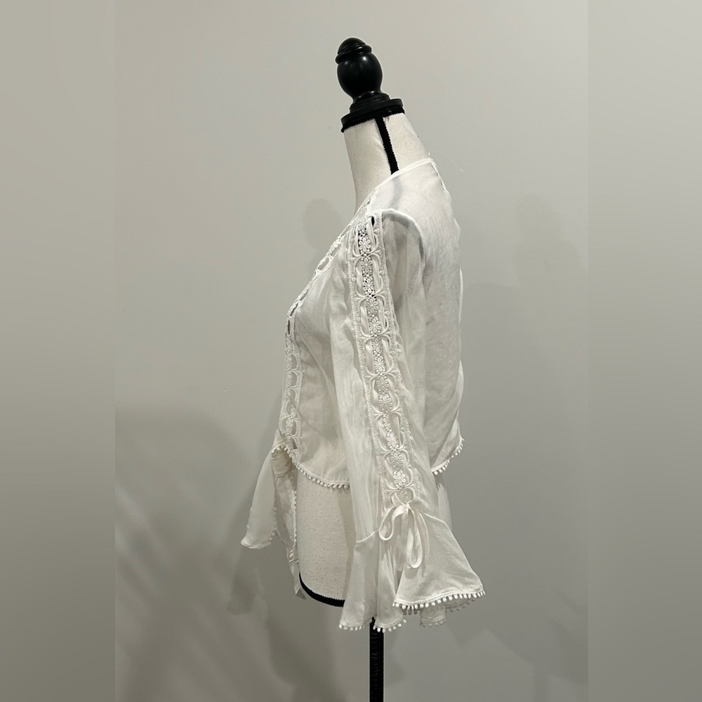 Elan Delicate Tie Front Top - Picture 3 of 5